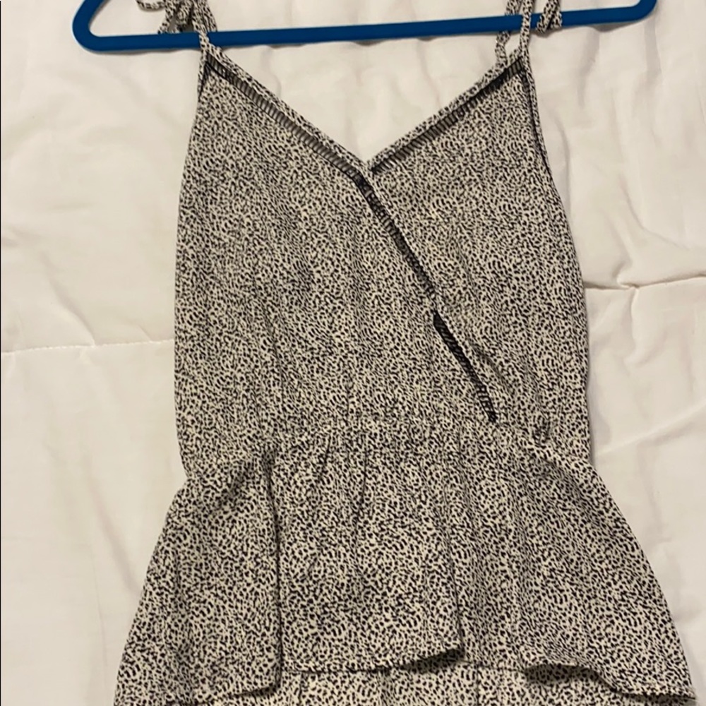 Spotted tank blouse sienna sky size S